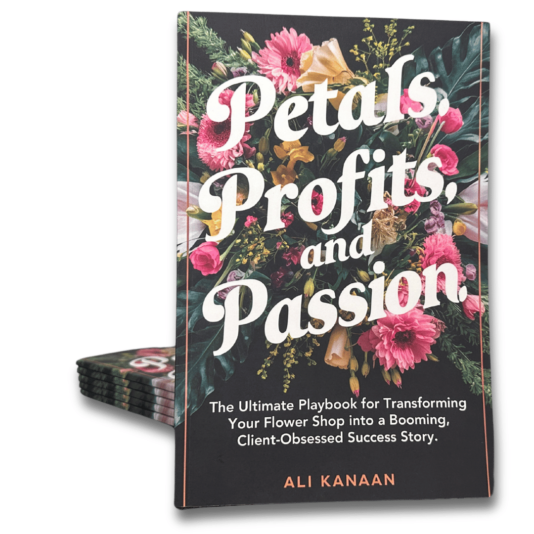 'Petals, Profits, and Passion' book mockup